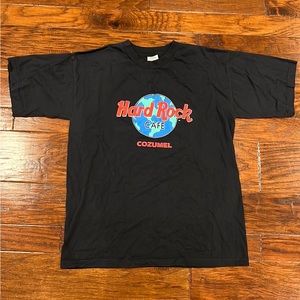 Vintage Hard Rock Cafe Cozumel Black Cotton Graphic T-Shirt SZ L